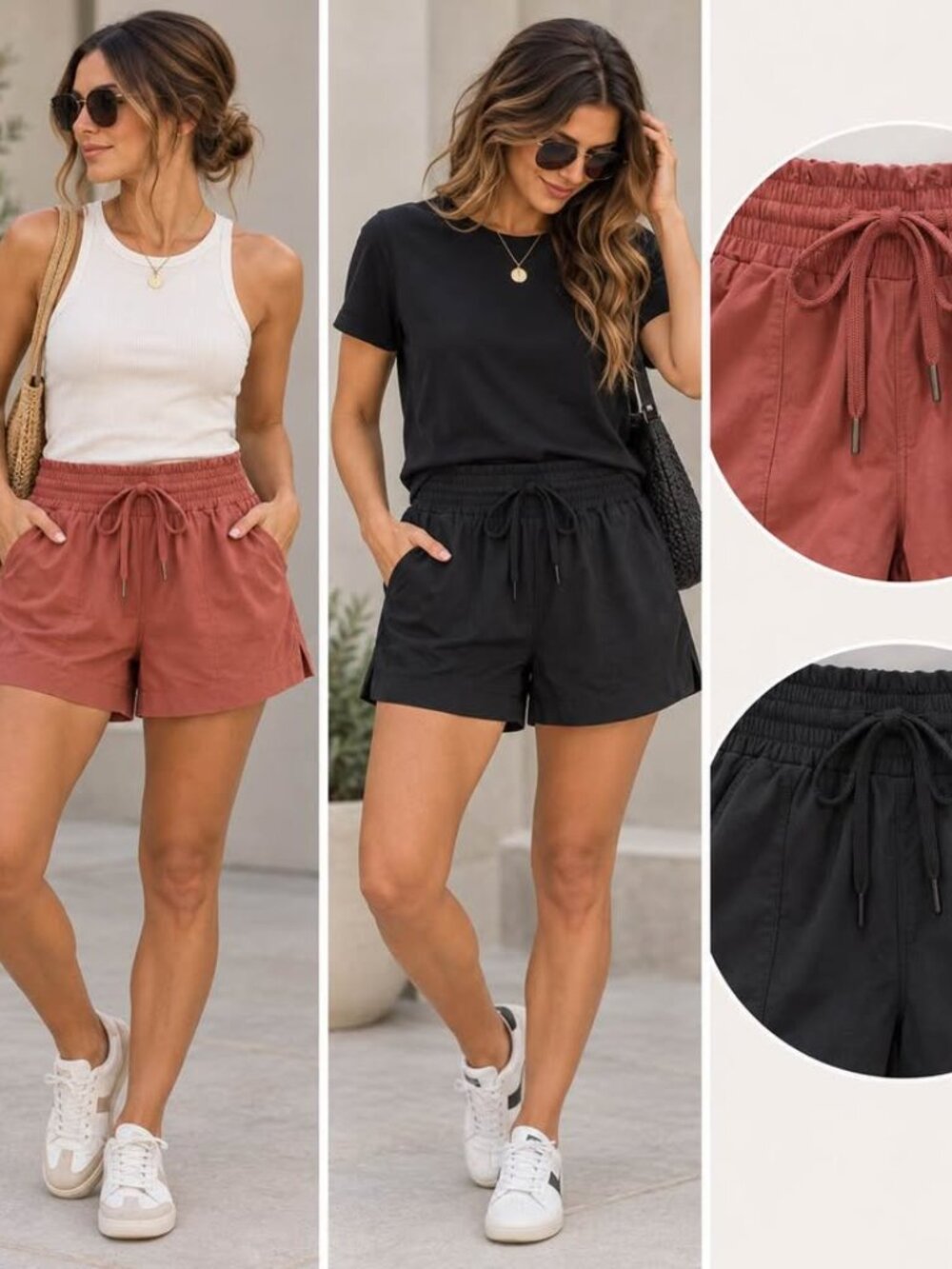 Abercrombie & Fitch Women’s Shorts Size Small – 2 Pair Black & Terracotta